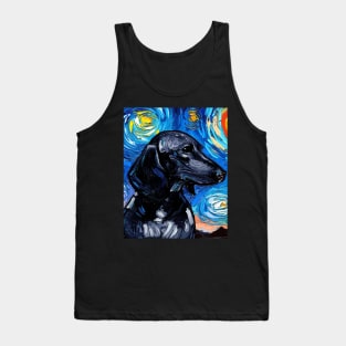 Black Dachshund Night (Portrait) Tank Top